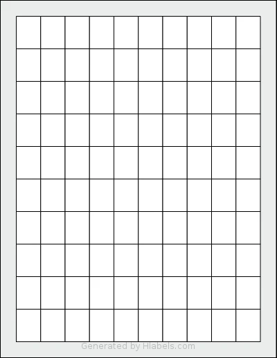Demco® 1421619 template with 100 rectangular 0.75 x 1 inch labels per sheet, on Letter-size adhesive blank label sheets.
