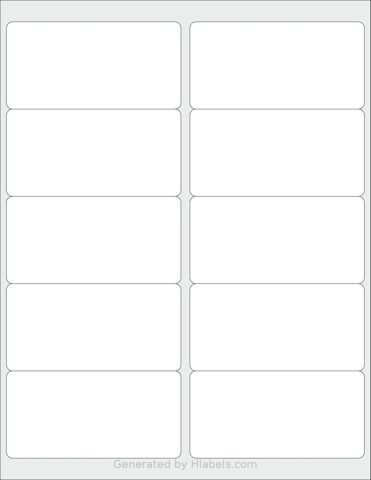 Demco® W12218380 template with 10 rectangular 4 x 2 inch labels per sheet, on Letter-size adhesive blank label sheets.