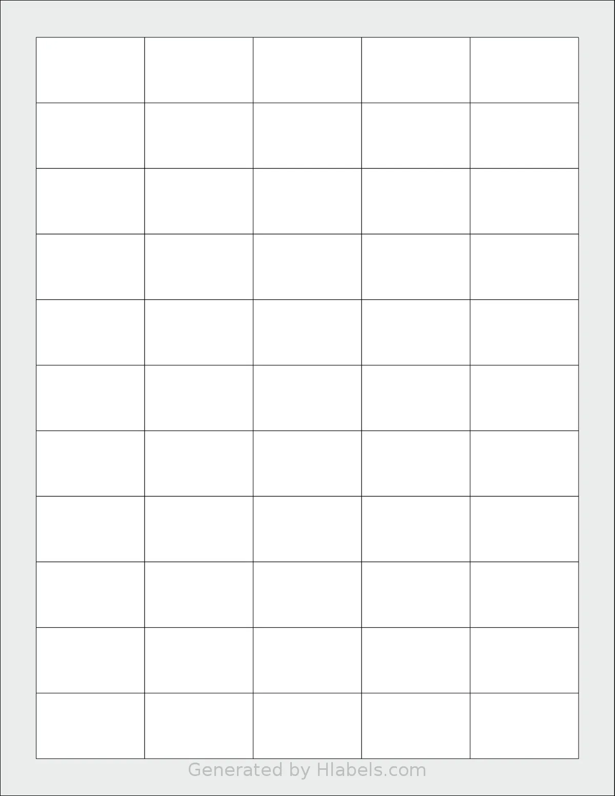 Demco® W14216170 template with 55 rectangular 1.5 x 0.9062 inch labels per sheet, on Letter-size adhesive blank label sheets.