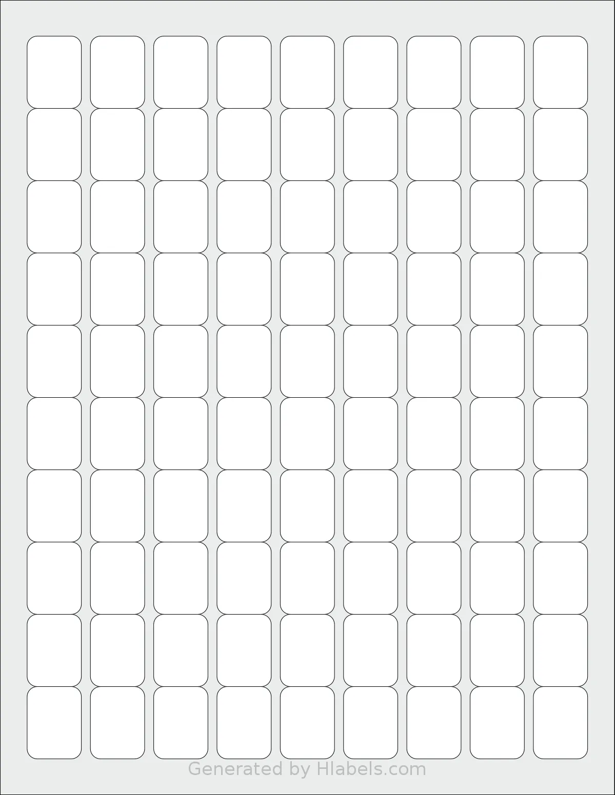 Demco® W14217700 template with 90 rectangular 0.75 x 1 inch labels per sheet, on Letter-size adhesive blank label sheets.