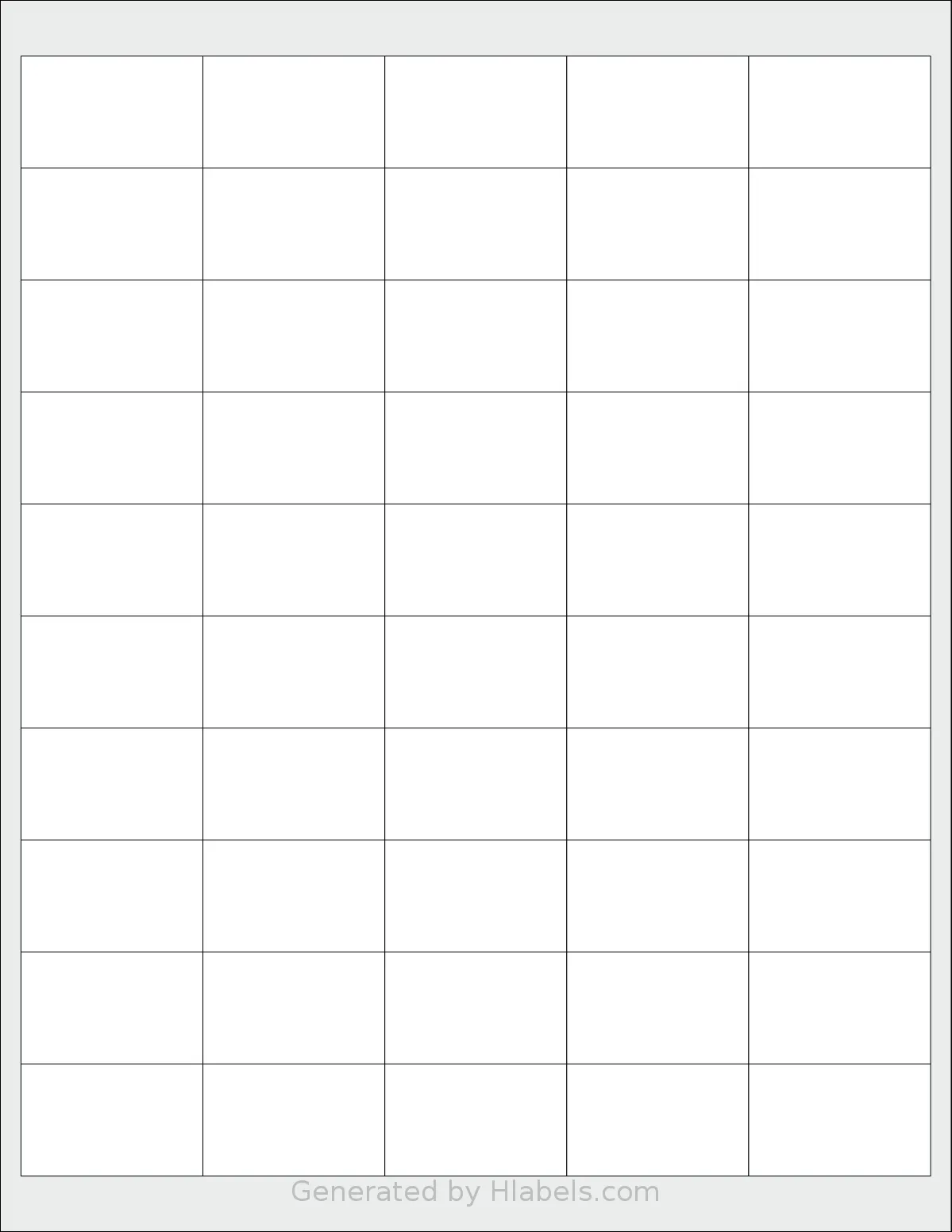 Demco® W20014740 template with 50 rectangular 1.625 x 1 inch labels per sheet, on Letter-size adhesive blank label sheets.