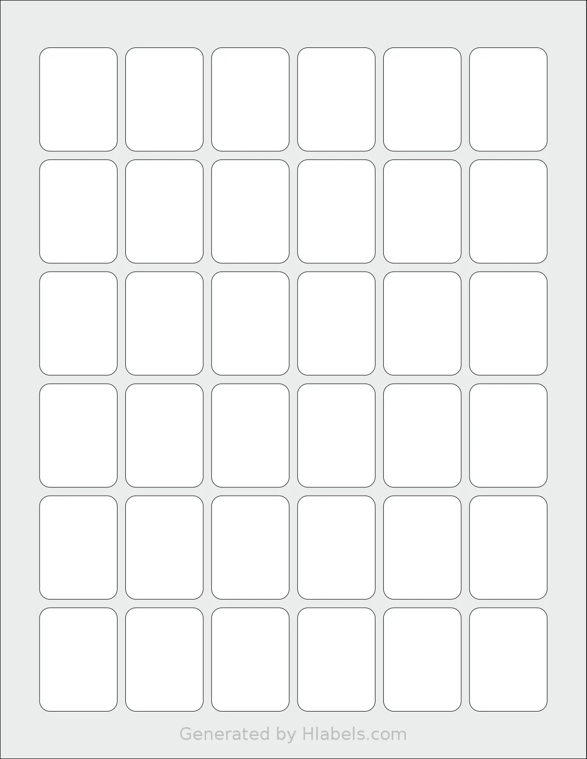 Demco® W20524080 template with 36 rectangular 1.125 x 1.5 inch labels per sheet, on Letter-size adhesive blank label sheets.