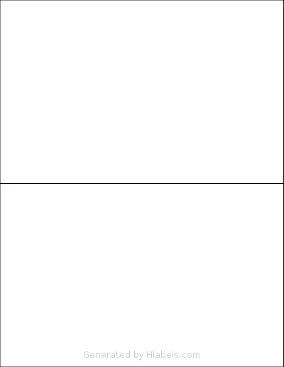 Gemsroyal® G25585 template with 2 rectangular 8.5 x 5.5 inch labels per sheet, on Letter-size adhesive blank label sheets.