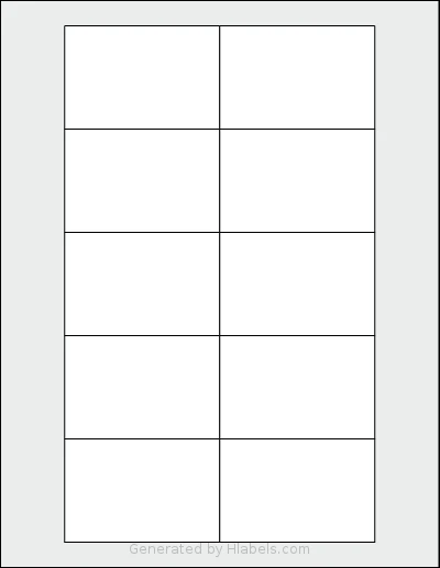 Kleertech® 10-UP template with 10 rectangular 3 x 2 inch labels per sheet, on Letter-size adhesive blank label sheets.