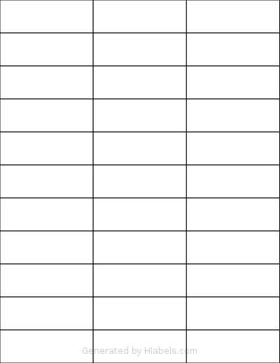 MacoLabels® M-5351 template with 33 rectangular 2.8333 x 1 inch labels per sheet, on Letter-size adhesive blank label sheets.
