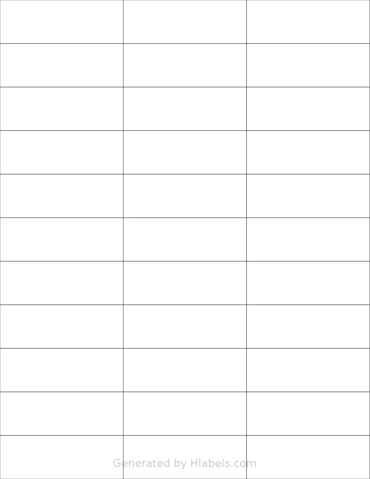 MacoLabels® M-5351 template with 33 rectangular 2.8333 x 1 inch labels per sheet, on Letter-size adhesive blank label sheets.