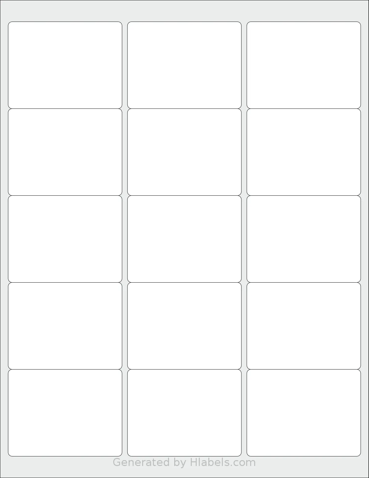MrLabel® MR680 template with 15 rectangular 2.625 x 2 inch labels per sheet, on Letter-size adhesive blank label sheets.