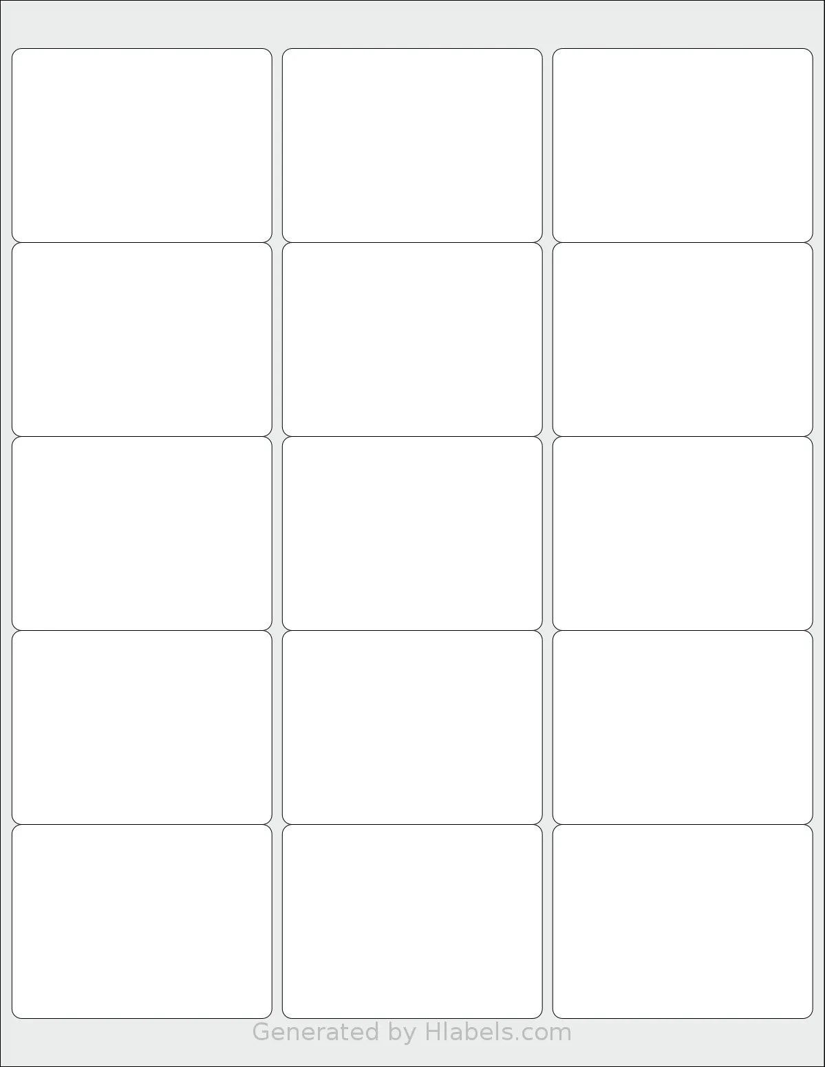 NextDayLabels® NDL-15R template with 15 rectangular 2.68 x 2 inch labels per sheet, on Letter-size adhesive blank label sheets.