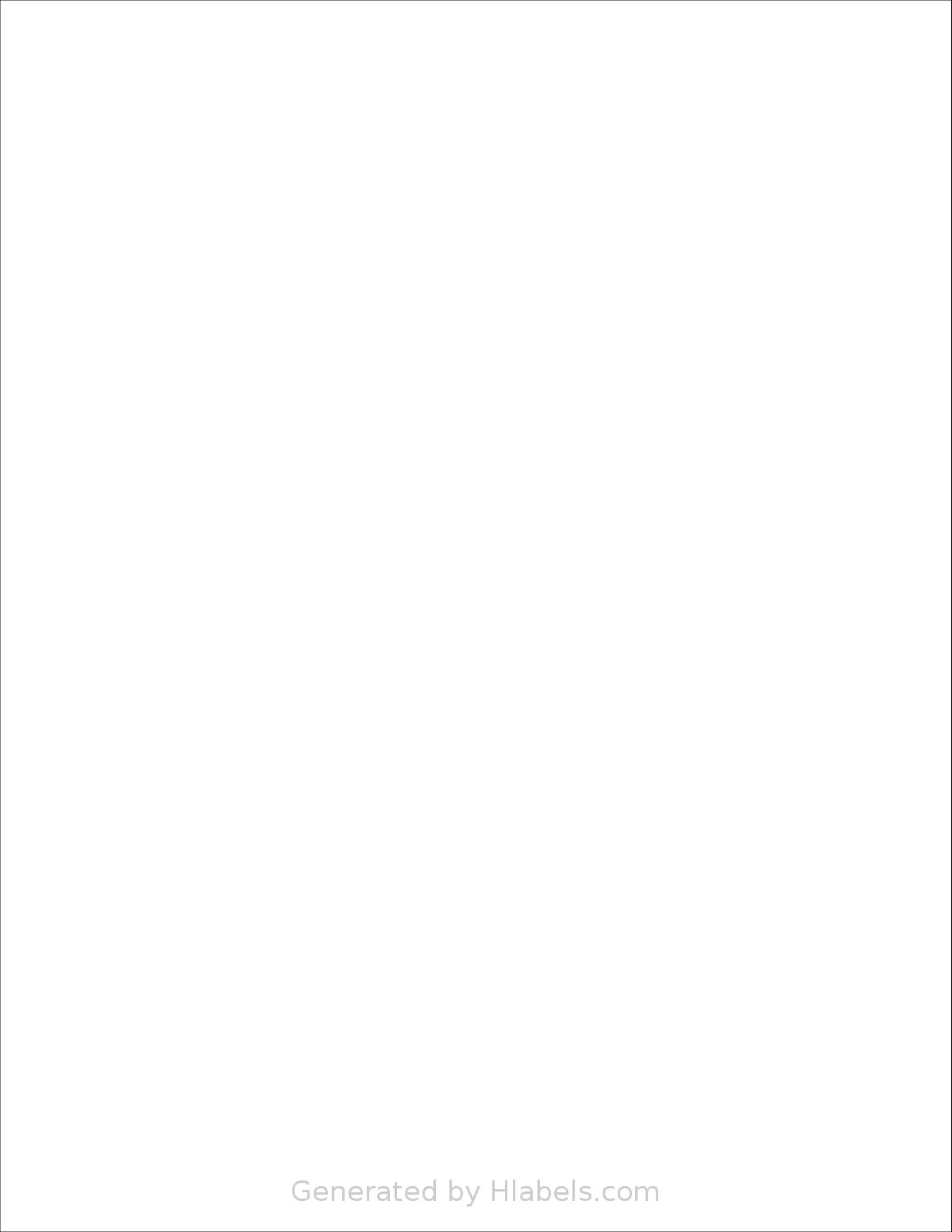 OausTect® 5165 template with 1 rectangular 8.5 x 11 inch labels per sheet, on Letter-size adhesive blank label sheets.
