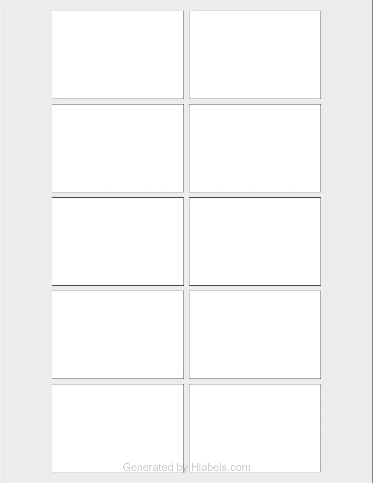 OnlineLabels® OL1028 template with 10 rectangular 3 x 2 inch labels per sheet, on Letter-size adhesive blank label sheets.