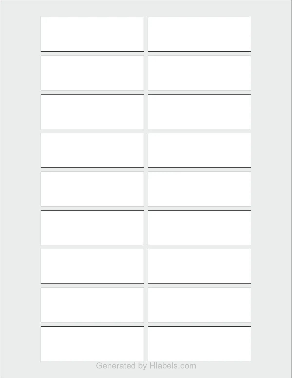 OnlineLabels® OL1115 template with 18 rectangular 3 x 1 inch labels per sheet, on Letter-size adhesive blank label sheets.