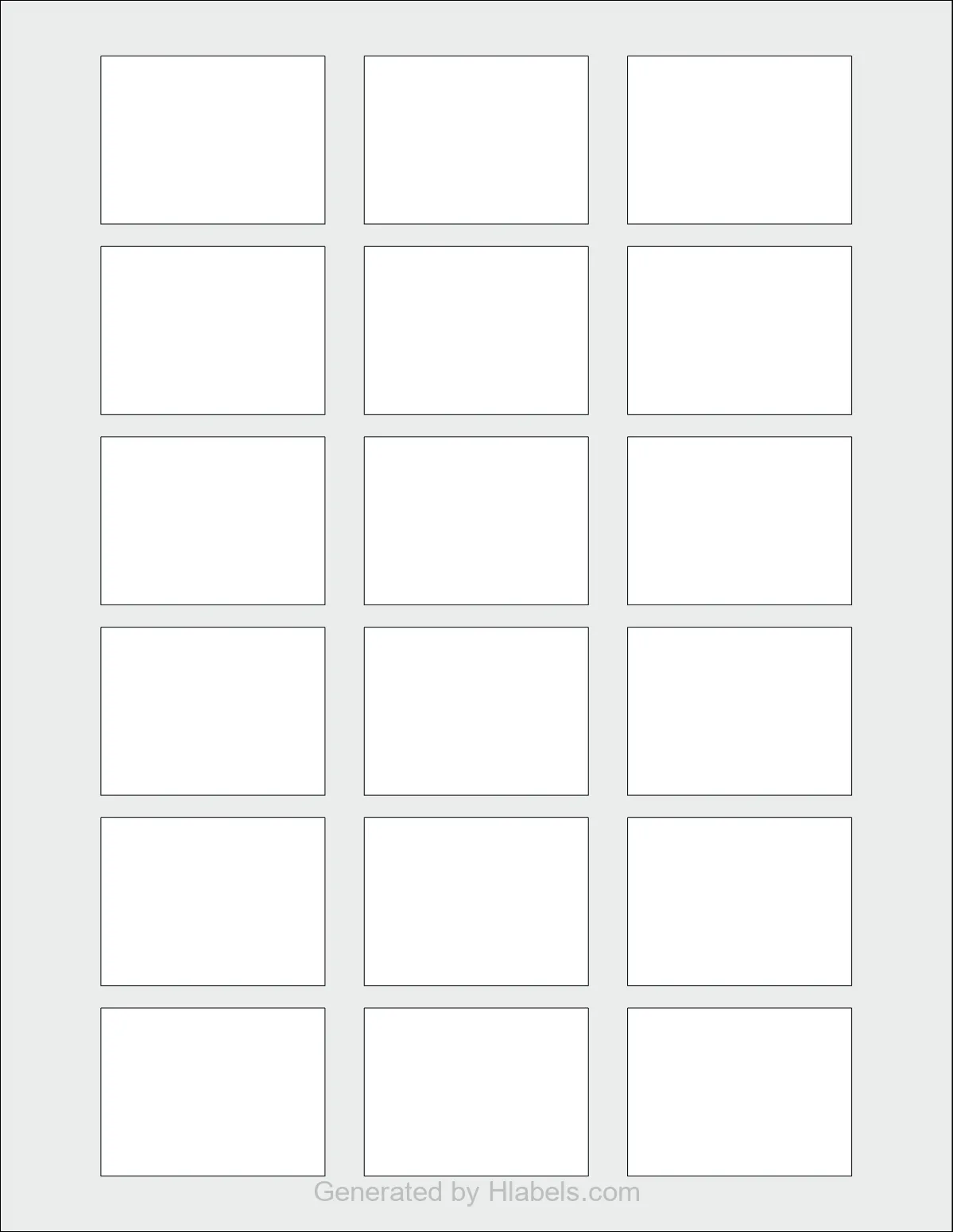 OnlineLabels® OL1502 template with 18 rectangular 2 x 1.5 inch labels per sheet, on Letter-size adhesive blank label sheets.