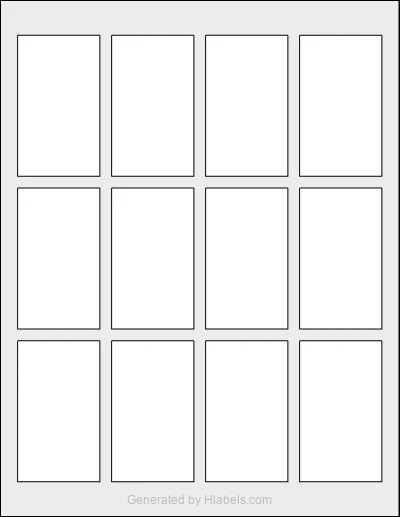 OnlineLabels® OL1763 template with 12 rectangular 1.75 x 3 inch labels per sheet, on Letter-size adhesive blank label sheets.