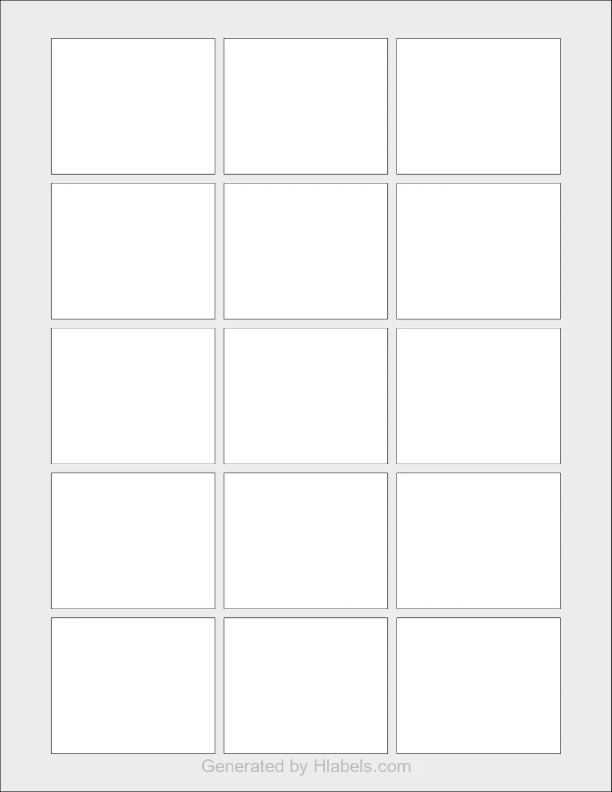 OnlineLabels® OL196 template with 15 rectangular 2.2754 x 1.8872 inch labels per sheet, on Letter-size adhesive blank label sheets.