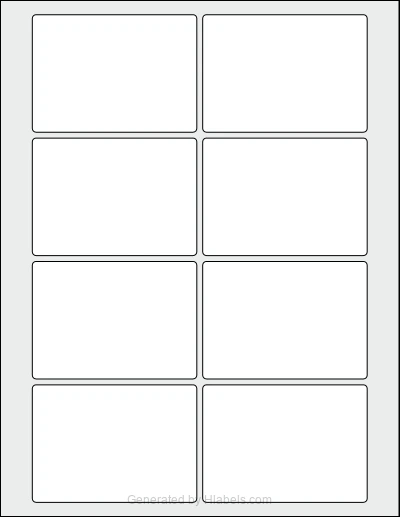 OnlineLabels® OL2379 template with 8 rectangular 3.5 x 2.5 inch labels per sheet, on Letter-size adhesive blank label sheets.