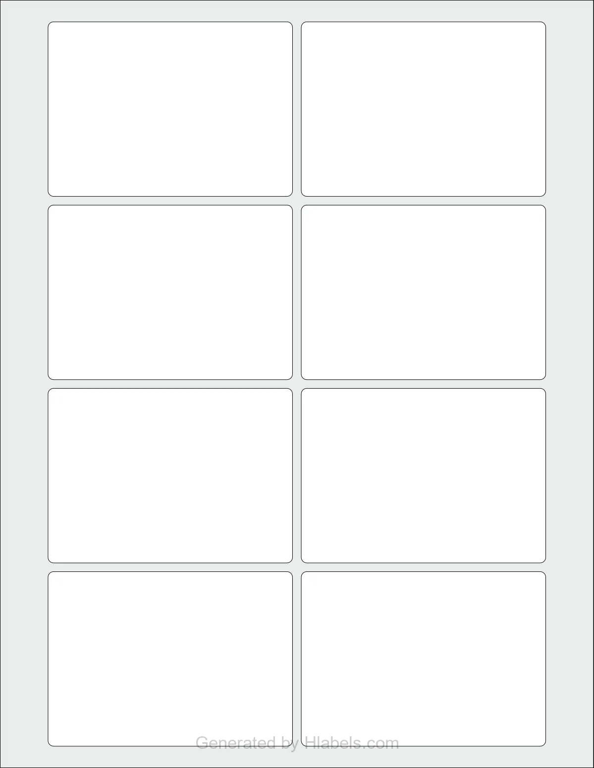 OnlineLabels® OL2379 template with 8 rectangular 3.5 x 2.5 inch labels per sheet, on Letter-size adhesive blank label sheets.