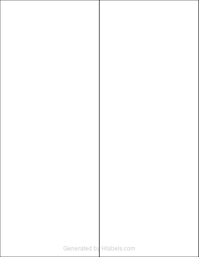 OnlineLabels® OL245 template with 2 rectangular 4.25 x 11 inch labels per sheet, on Letter-size adhesive blank label sheets.