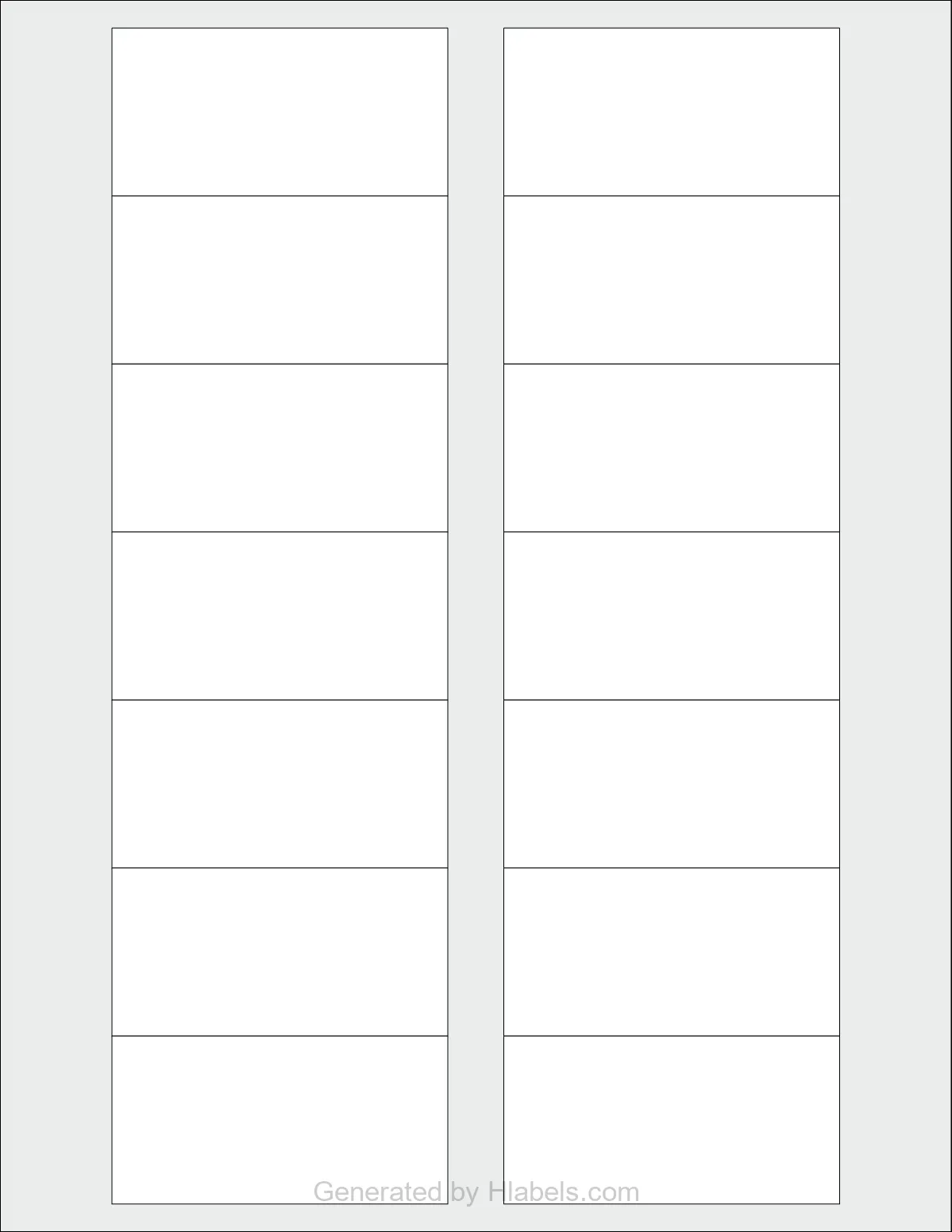 OnlineLabels® OL248 template with 14 rectangular 3 x 1.5 inch labels per sheet, on Letter-size adhesive blank label sheets.