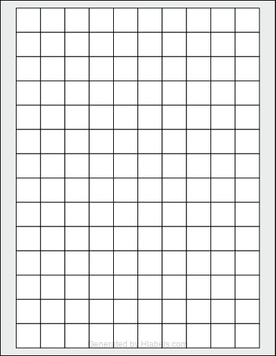 OnlineLabels® OL3008 template with 140 square 0.75 x 0.75 inch labels per sheet, on Letter-size adhesive blank label sheets.