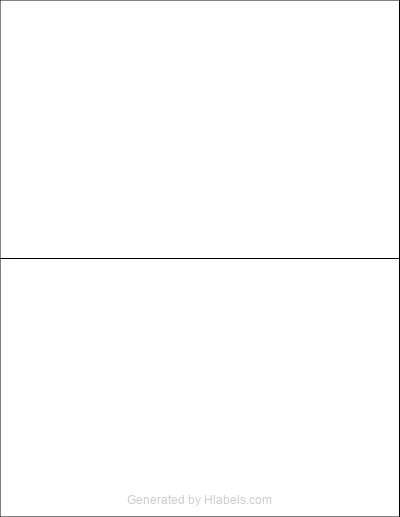 OnlineLabels® OL400 template with 2 rectangular 8.5 x 5.5 inch labels per sheet, on Letter-size adhesive blank label sheets.