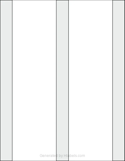 OnlineLabels® OL4467 template with 2 rectangular 3 x 11 inch labels per sheet, on Letter-size adhesive blank label sheets.