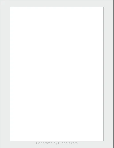 OnlineLabels® OL4469 template with 1 rectangular 7 x 10 inch labels per sheet, on Letter-size adhesive blank label sheets.