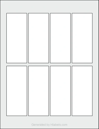 OnlineLabels® OL4600 template with 8 rectangular 1.75 x 4.25 inch labels per sheet, on Letter-size adhesive blank label sheets.