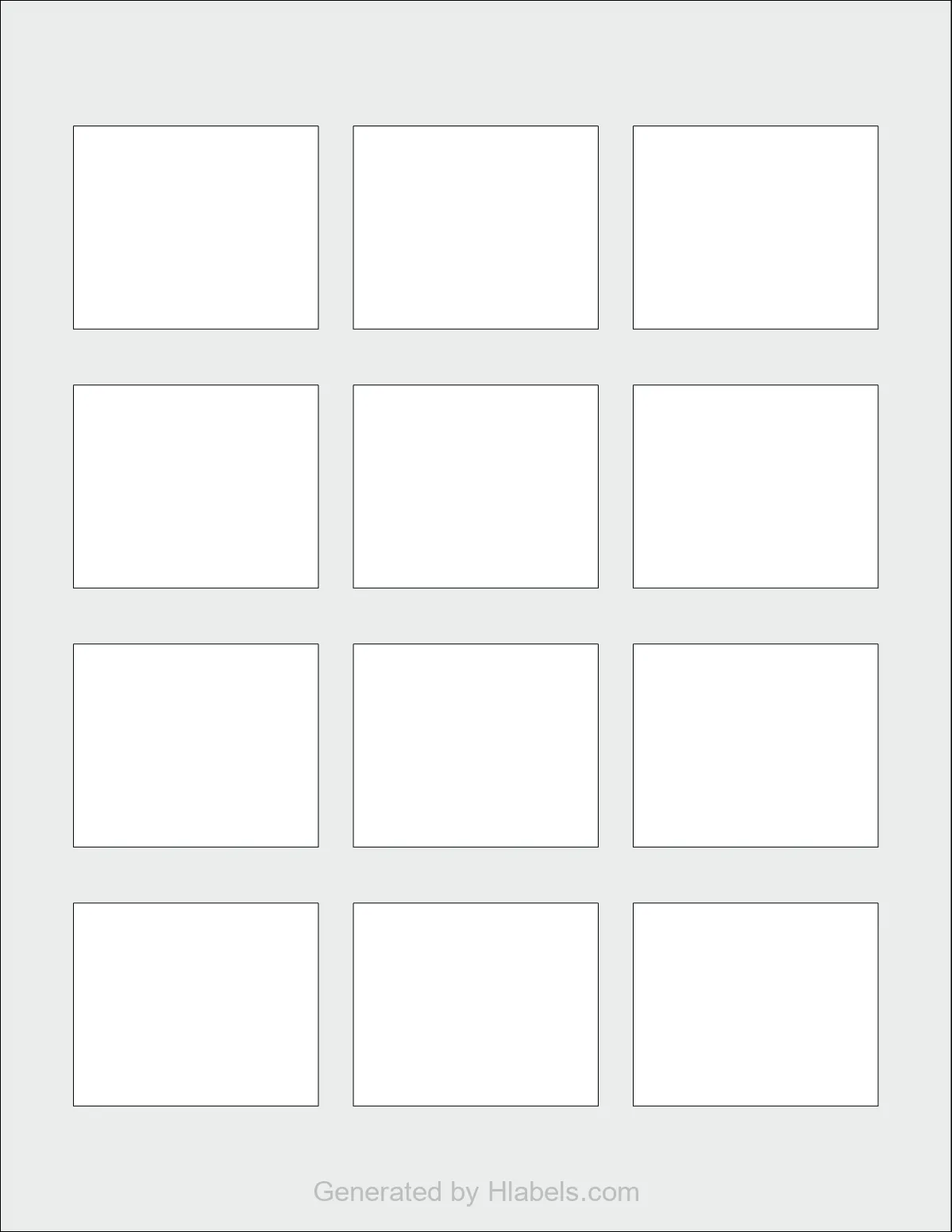 OnlineLabels® OL4606 template with 12 rectangular 2.1875 x 1.8125 inch labels per sheet, on Letter-size adhesive blank label sheets.