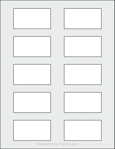OnlineLabels® OL4647 template with 10 rectangular 2.75 x 1.5 inch labels per sheet, on Letter-size adhesive blank label sheets.