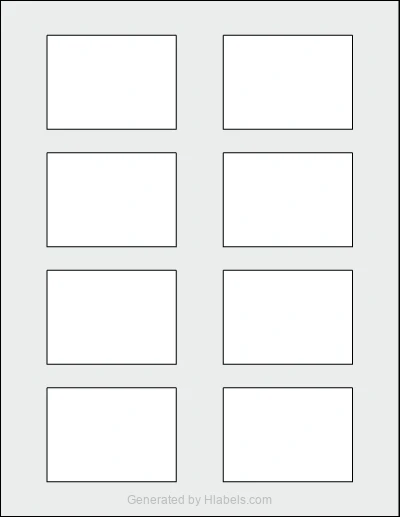 OnlineLabels® OL4648 template with 8 rectangular 2.75 x 2 inch labels per sheet, on Letter-size adhesive blank label sheets.
