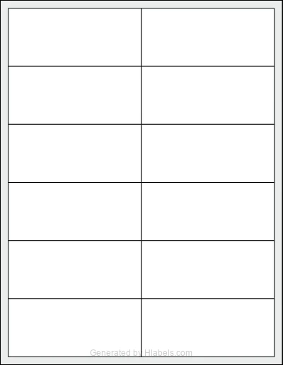 OnlineLabels® OL700 template with 12 rectangular 4 x 1.75 inch labels per sheet, on Letter-size adhesive blank label sheets.