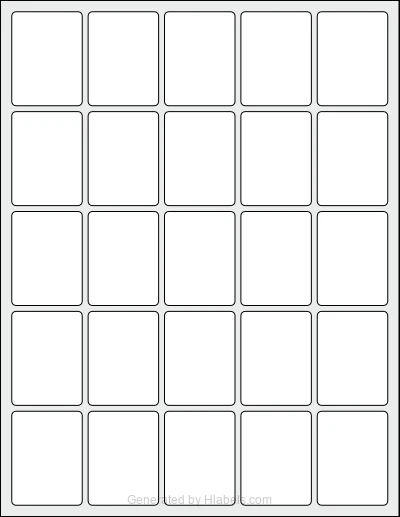 OnlineLabels® OL7850 template with 25 rectangular 1.5 x 2 inch labels per sheet, on Letter-size adhesive blank label sheets.