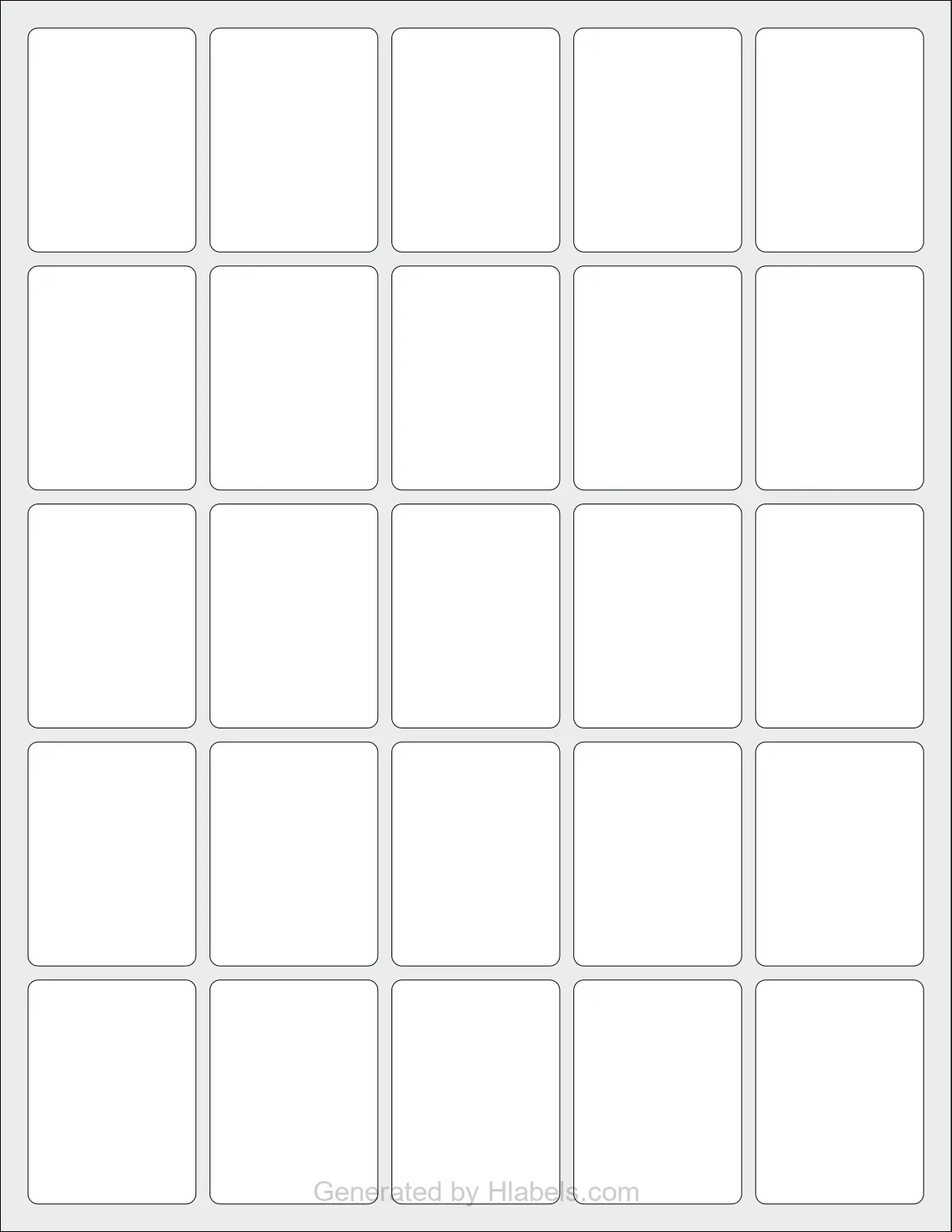 OnlineLabels® OL7850 template with 25 rectangular 1.5 x 2 inch labels per sheet, on Letter-size adhesive blank label sheets.
