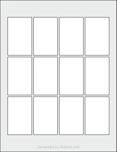 OnlineLabels® OL857 template with 12 rectangular 1.75 x 2.75 inch labels per sheet, on Letter-size adhesive blank label sheets.