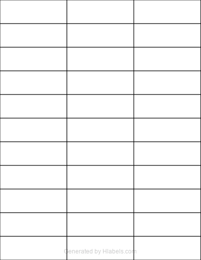 OnlineLabels® OL900 template with 33 rectangular 2.8333 x 1 inch labels per sheet, on Letter-size adhesive blank label sheets.