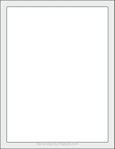 OnlineLabels® OL9800 template with 1 rectangular 7.5 x 10 inch labels per sheet, on Letter-size adhesive blank label sheets.