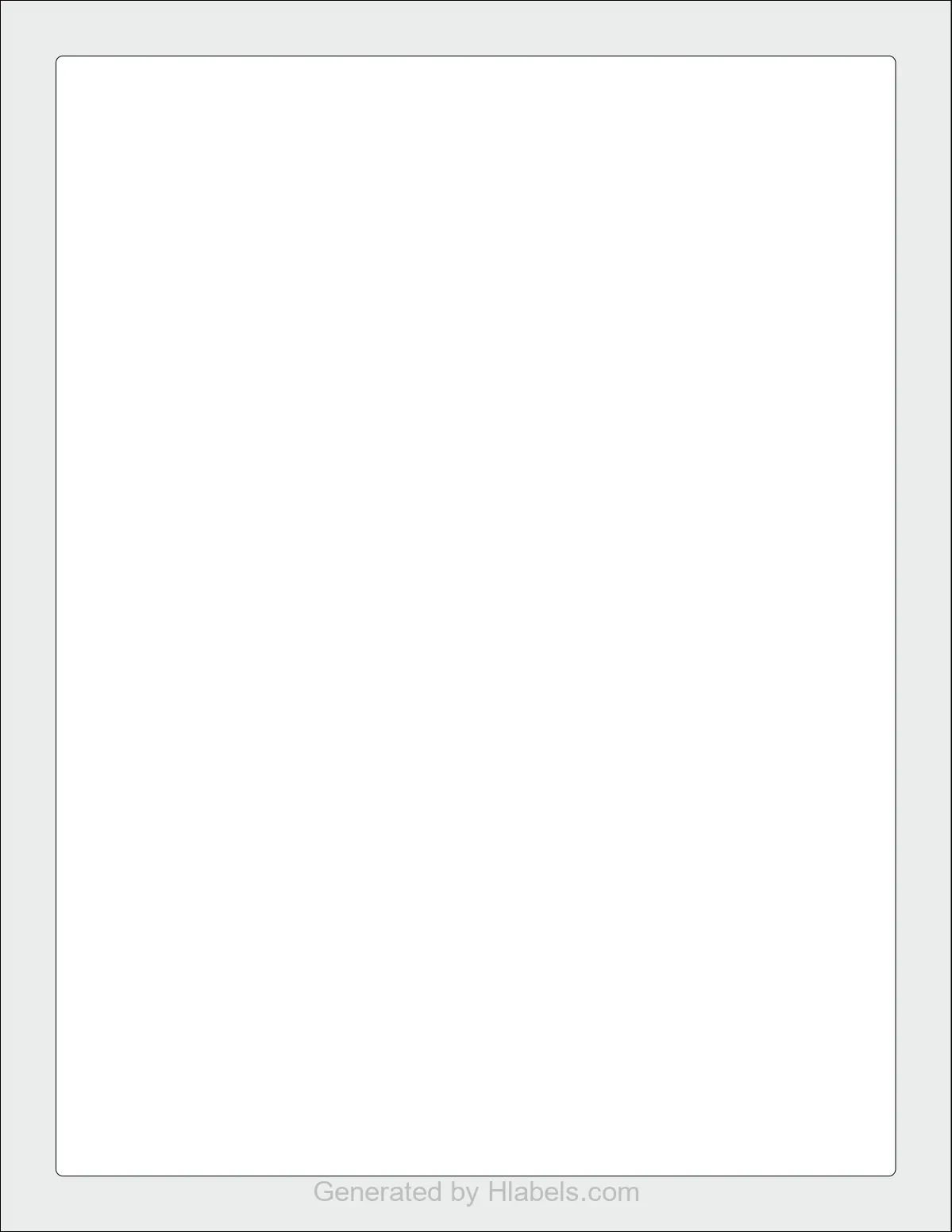 OnlineLabels® OL9800 template with 1 rectangular 7.5 x 10 inch labels per sheet, on Letter-size adhesive blank label sheets.
