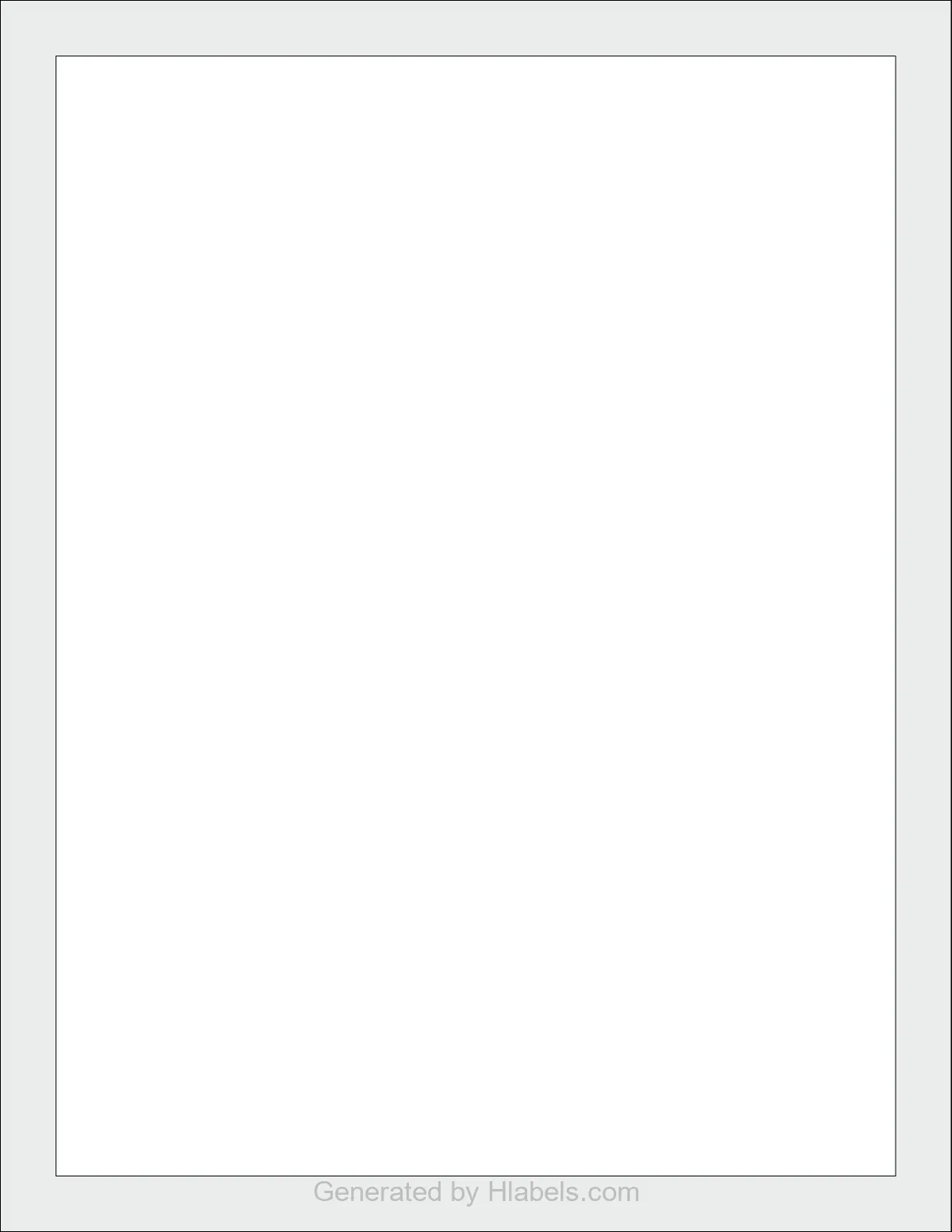 OnlineLabels® OL9805 template with 1 rectangular 7.5 x 10 inch labels per sheet, on Letter-size adhesive blank label sheets.