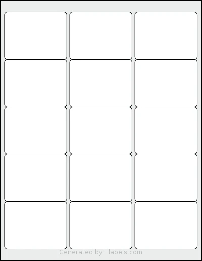 Premium® PLS171 template with 15 rectangular 2.625 x 2 inch labels per sheet, on Letter-size adhesive blank label sheets.