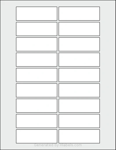 Premium® PLS228 template with 18 rectangular 3 x 1 inch labels per sheet, on Letter-size adhesive blank label sheets.