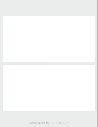 Premium® PLS230 template with 4 square 4 x 4 inch labels per sheet, on Letter-size adhesive blank label sheets.