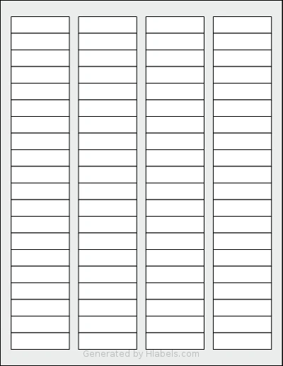 Premium® PLS339 template with 80 rectangular 1.75 x 0.5 inch labels per sheet, on Letter-size adhesive blank label sheets.