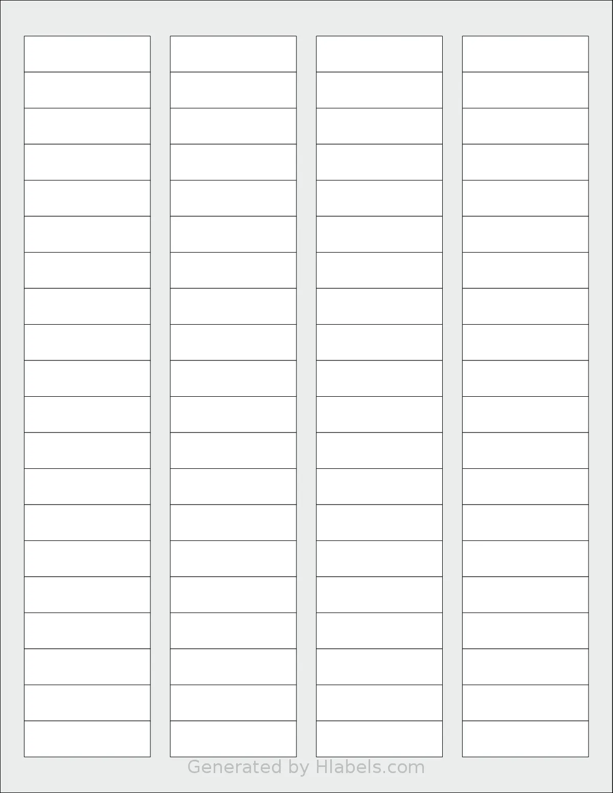 Premium® PLS339 template with 80 rectangular 1.75 x 0.5 inch labels per sheet, on Letter-size adhesive blank label sheets.