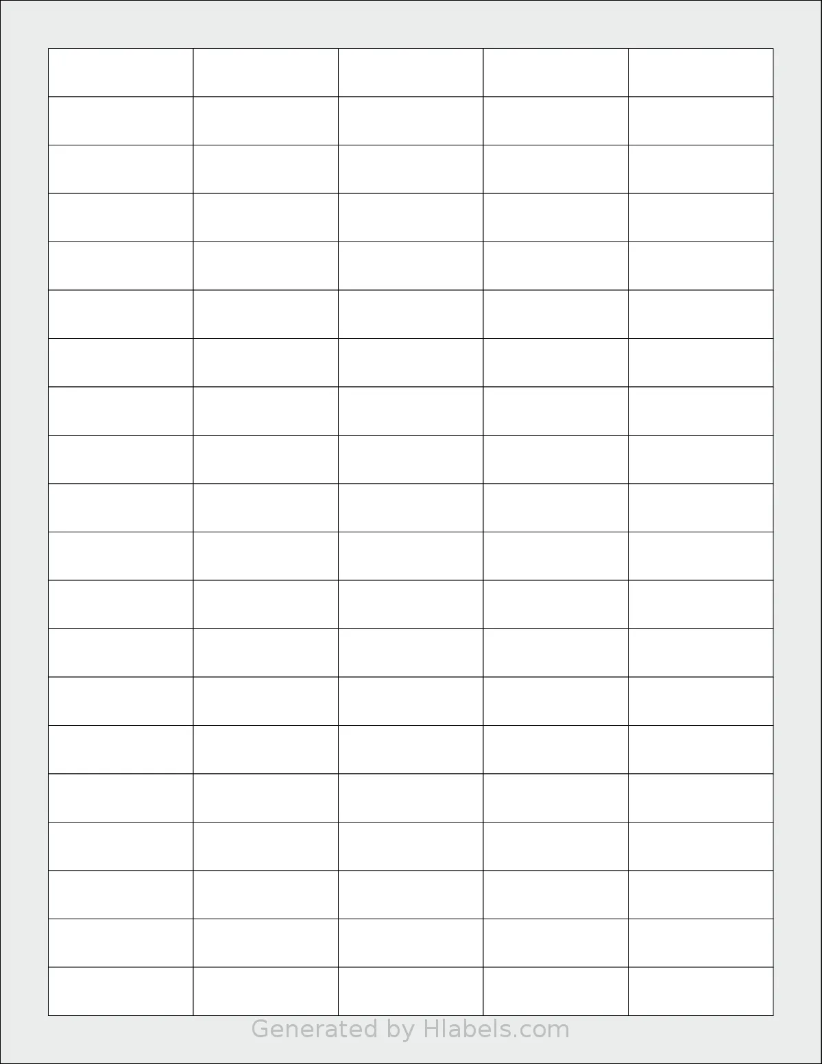 Premium® PLS362 template with 100 rectangular 1.5 x 0.5 inch labels per sheet, on Letter-size adhesive blank label sheets.