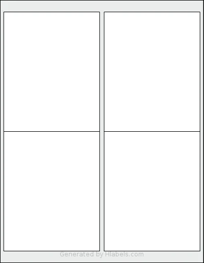 Premium® PLS450 template with 4 rectangular 4 x 5 inch labels per sheet, on Letter-size adhesive blank label sheets.
