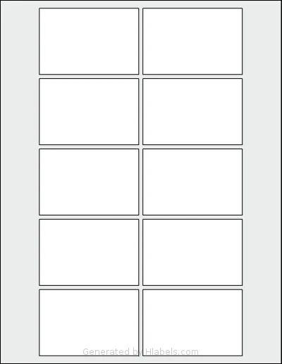 Premium® PLS504 template with 10 rectangular 3 x 2 inch labels per sheet, on Letter-size adhesive blank label sheets.