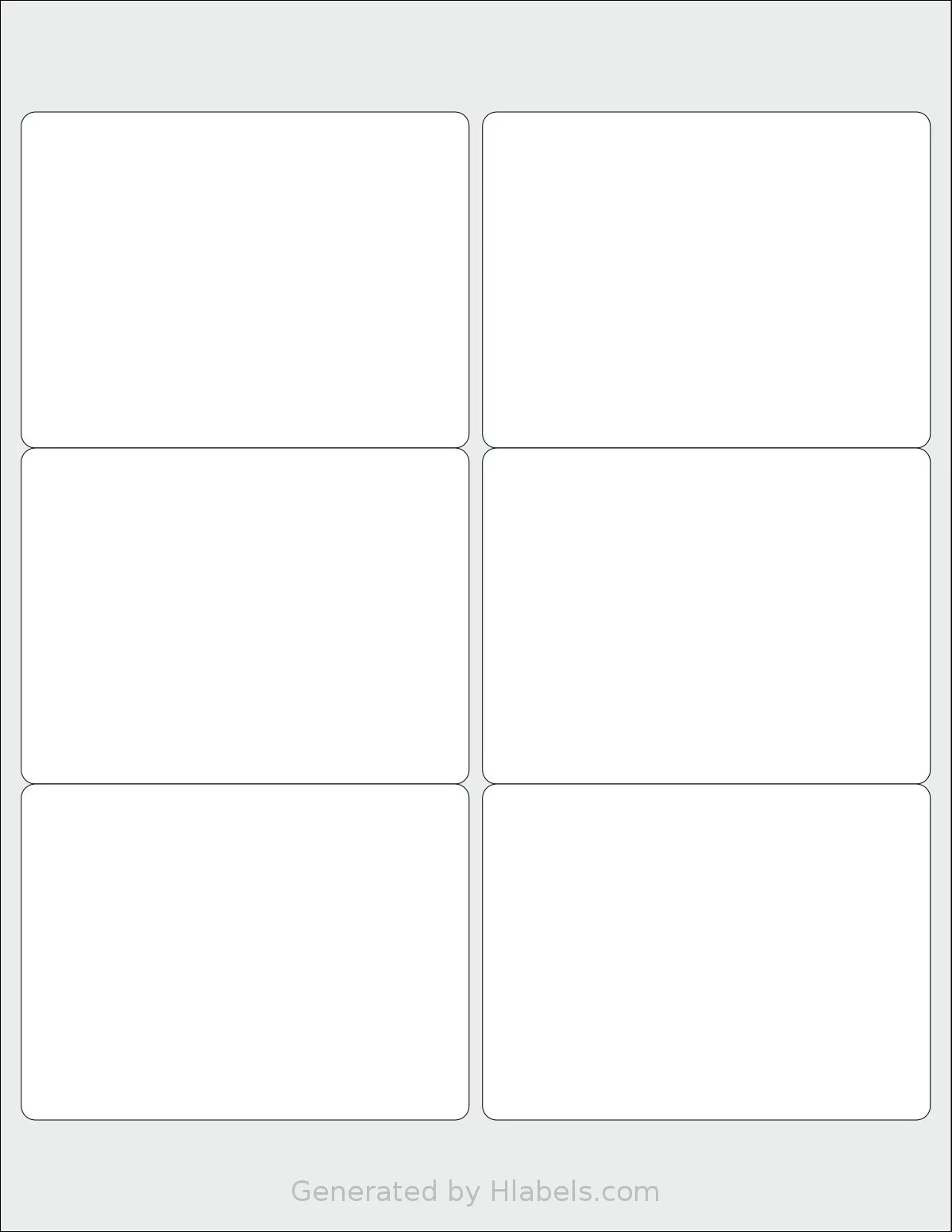 Premium® PLS569 template with 6 rectangular 4 x 3 inch labels per sheet, on Letter-size adhesive blank label sheets.