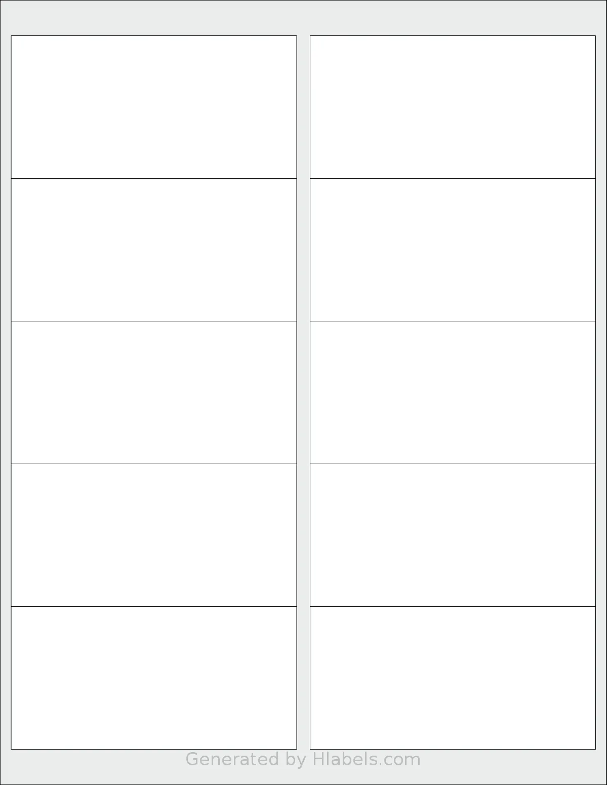 Premium® PLS591 template with 10 rectangular 4 x 2 inch labels per sheet, on Letter-size adhesive blank label sheets.