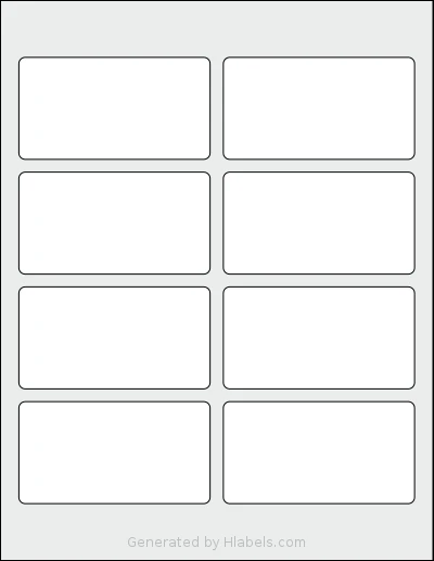 Premium® PLS618 template with 8 rectangular 3.75 x 2 inch labels per sheet, on Letter-size adhesive blank label sheets.