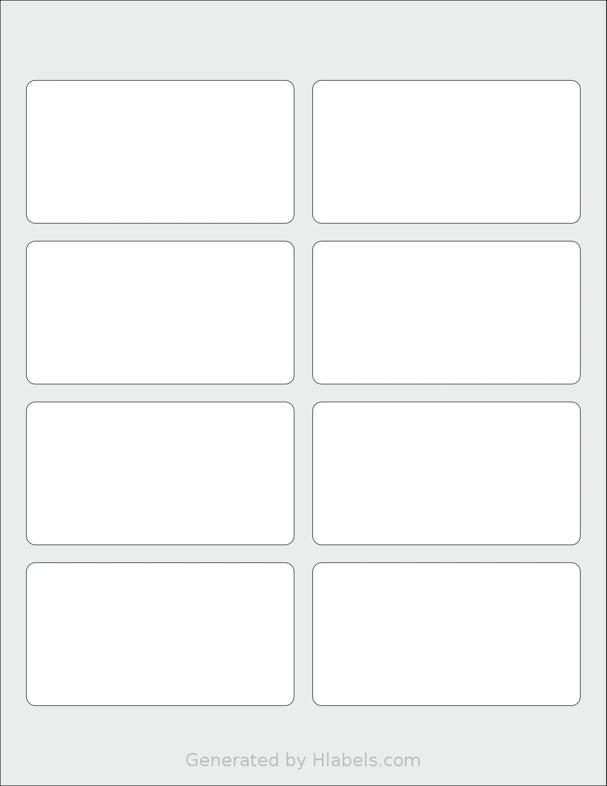 Premium® PLS618 template with 8 rectangular 3.75 x 2 inch labels per sheet, on Letter-size adhesive blank label sheets.